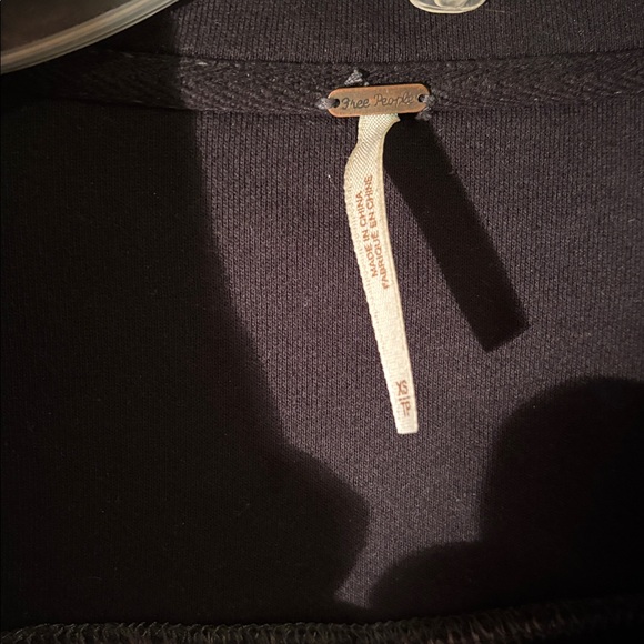 Free People Charcoal and Black “Ruby” Oversized Shirt Jacket Wmns Size XS - Picture 2 of 7